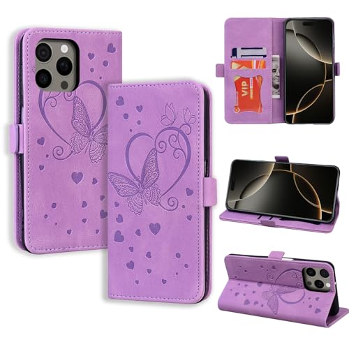 CASAFUNY Handyhülle für iPhone 16 Pro Hülle, PU Leder Tasche Cover mit Kartenfach Flip Case Magnetisch Klapphülle Schutzhülle für iPhone 16 Pro, Violett CASAFUNY Handyhülle für iPhone 16 Pro Hülle, PU Leder Tasche Cover mit Kartenfach Flip Case Magnetisch Klapphülle Schutzhülle für iPhone 16 Pro, Violett von CASAFUNY