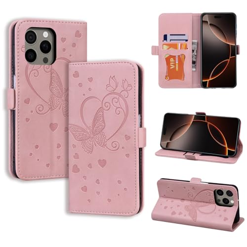 CASAFUNY Handyhülle für iPhone 16 Pro Max Hülle, PU Leder Tasche Cover mit Kartenfach Flip Case Magnetisch Klapphülle Schutzhülle für iPhone 16 Pro Max, Rosa CASAFUNY Handyhülle für iPhone 16 Pro Max Hülle, PU Leder Tasche Cover mit Kartenfach Flip Case Magnetisch Klapphülle Schutzhülle für iPhone 16 Pro Max, Rosa von CASAFUNY