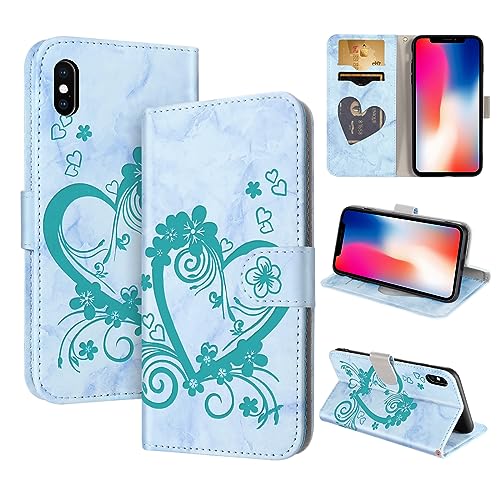 CASAFUNY Handyhülle für iPhone X Hülle, iPhone XS Hülle Tasche PU Leder Flip Case Brieftasche Kartenfach Klapphülle Handytasche Case Schutzhülle für iPhone XS/iPhone X, Grün CASAFUNY Handyhülle für iPhone X Hülle, iPhone XS Hülle Tasche PU Leder Flip Case Brieftasche Kartenfach Klapphülle Handytasche Case Schutzhülle für iPhone XS/iPhone X, Grün von CASAFUNY