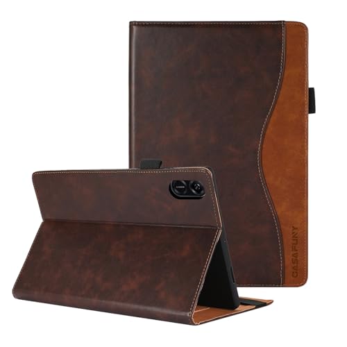 CASAFUNY Hülle für Honor Pad X9, PU Leder Schutzhülle Book Cover mit Standfunktion Dokumentschlitze für Honor Pad X9, Braun von CASAFUNY