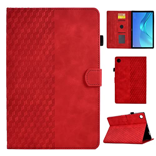 CASAFUNY Hülle für Huawei MediaPad M5 /M5 Pro 10.8 Zoll 2018, PU Leder Tablette Schützhülle Multi-Winkel Ständer Cover Case für Huawei Mediapad M5 10/ M5 10 Pro Tablette, Rot von CASAFUNY