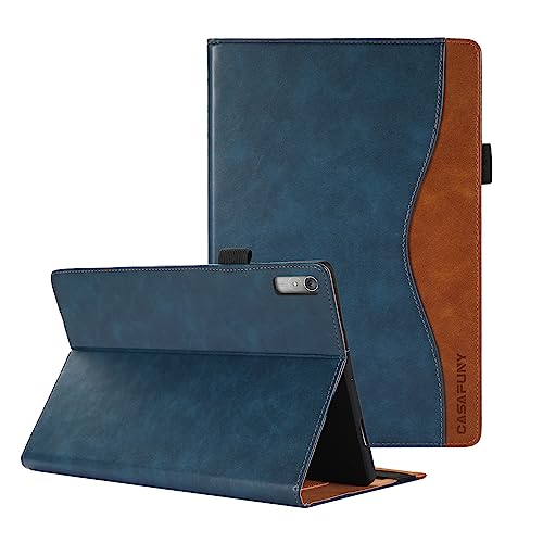 CASAFUNY Hülle für Lenovo Tab P11 (2nd Gen), Premium PU Leder Schutzhülle Book Cover mit Standfunktion Dokumentschlitze, Blau von CASAFUNY