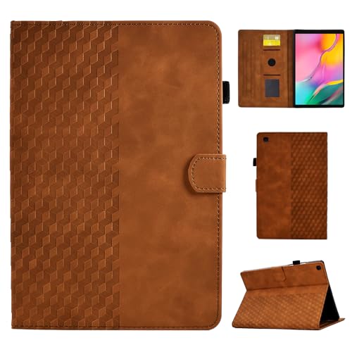 CASAFUNY Hülle für Samsung Galaxy Tab A 10.1 2019 (SM-T510/T515), PU Leder Tablette Schützhülle Multi-Winkel Ständer Cover Case mit Auto Schlaf/Wach für Samsung Galaxy Tab A 10.1 2019 Tablette, Braun von CASAFUNY