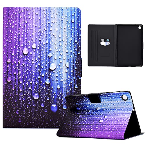 CASAFUNY Hülle für Samsung Galaxy Tab A8 2022/2021 PU Leder Schutzhülle Cover mit Standfunktion Wallet Cover Case für Samsung Galaxy Tab A8 10.5" (SM-X200/X205/X207) Tablet, Wassertropfen von CASAFUNY