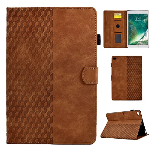 CASAFUNY Hülle für iPad Air 2/Air 1/iPad 9,7 Zoll 2018/2017 (5./6. Generation), PU Leder Tablette Schützhülle Multi-Winkel Ständer Cover Case mit Auto Schlaf/Wach für iPad 5/6/Air 2/Air 1, Braun von CASAFUNY