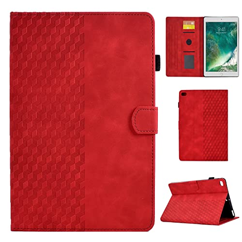 CASAFUNY Hülle für iPad Air 2/Air 1/iPad 9,7 Zoll 2018/2017 (5./6. Generation), PU Leder Tablette Schützhülle Multi-Winkel Ständer Cover Case mit Auto Schlaf/Wach für iPad 5/6/Air 2/Air 1, Rot von CASAFUNY