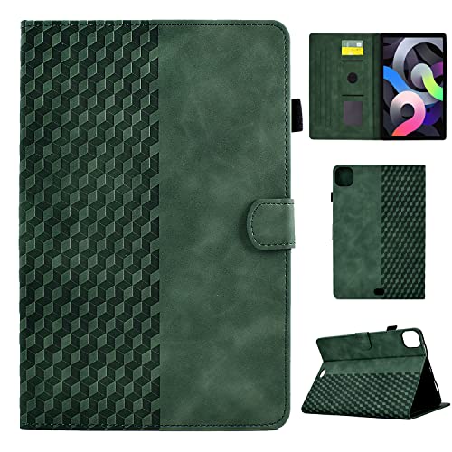 CASAFUNY Hülle für iPad Air 11 Zoll (M3/M2 2025/2024)，iPad Air 6/5/4 Gen 10,9 Zoll (2022/2020), PU Leder Tablette Schützhülle Multi-Winkel Ständer Cover mit Auto Schlaf/Wach Smart Case,Green von CASAFUNY
