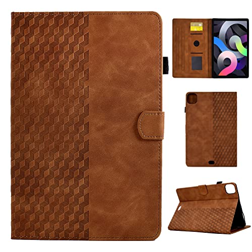 CASAFUNY Hülle für iPad Air 11 Zoll (M3/M2 2025/2024)，iPad Air 6/5/4 Gen 10,9 Zoll (2022/2020), PU Leder Tablette Schützhülle Multi-Winkel Ständer Cover mit Auto Schlaf/Wach Smart Case,Brown von CASAFUNY