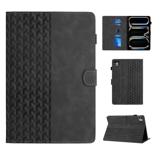 Hülle für iPad Pro 11 Zoll Hülle M4 2024, Multi-Winkel Folio Schutzhülle für iPad Pro 11" Hülle 5. Generation mit Auto Schlaf/Wach Tablette Hülle für iPad Pro 11 Zoll Hülle M4 (2024), Schwarz von CASAFUNY
