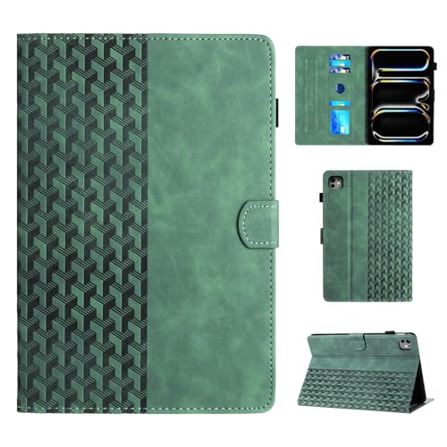 Hülle für iPad Pro 11 Zoll Hülle M4 2024, Multi-Winkel Folio Schutzhülle für iPad Pro 11" Hülle 5. Generation mit Auto Schlaf/Wach Tablette Hülle für iPad Pro 11 Zoll Hülle M4 (2024), Grün von CASAFUNY