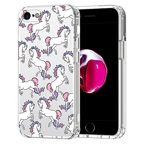 CASAFUNY Hülle für iPhone SE 2022/2020, iPhone 8/7 Hülle, Ultra Dünn Case Schutzhülle Kratzfest Stoßfest Transparente weiche Handyhülle Silikon Bumper Back Cover für iPhone SE 2022/2020/8/7, Pony CASAFUNY Hülle für iPhone SE 2022/2020, iPhone 8/7 Hülle, Ultra Dünn Case Schutzhülle Kratzfest Stoßfest Transparente weiche Handyhülle Silikon Bumper Back Cover für iPhone SE 2022/2020/8/7, Pony von CASAFUNY