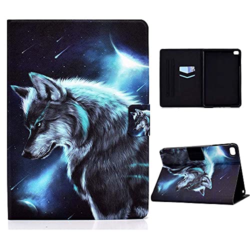CasaFuny Hülle für iPad Mini 5. Generation 7.9" 2019/iPad Mini 4 2015/iPad Mini 1 2 3, Intelligent Schutzhülle mit Ständer Funktion und Auto Einschlafen/Aufwachen für iPad Mini 5/4/3/2/1,Mond Wolf von CASAFUNY