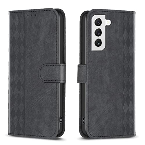 Handyhülle für Samsung Galaxy S23 Hülle Leder Klapphülle für Samsung S23 5G Klappbar Flip Wallet Case Cover mit Kartenfach Magnet Ständer Handytasche Schutzhülle für Samsung Galaxy S23 5G, Schwarz von CASAFUNY