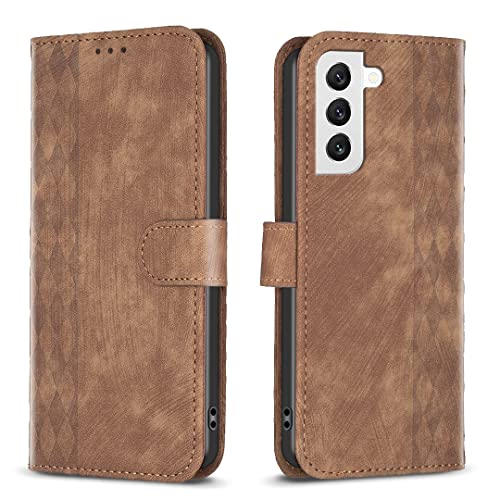 Handyhülle für Samsung Galaxy S23 Hülle Leder Klapphülle für Samsung S23 5G Klappbar Flip Wallet Case Cover mit Kartenfach Magnet Ständer Handytasche Schutzhülle für Samsung Galaxy S23 5G, Braun von CASAFUNY