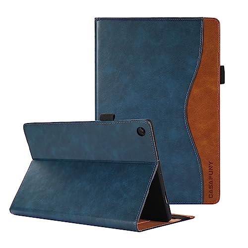 Hülle für Lenovo Tab M10 Plus 3rd Gen 10,6 Zoll 2022 Hülle TB125FU /TB128FU, PU Leder Schutzhülle Book Cover mit Standfunktion Dokumentschlitze für Lenovo M10 Plus (3. Generation) 10.6", Blau von CASAFUNY