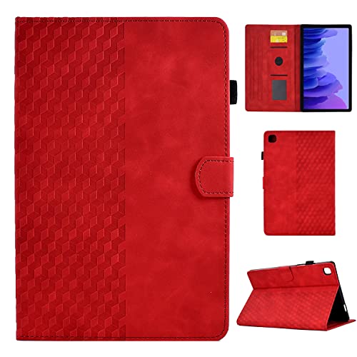 Hülle für Samsung Galaxy Tab A7 10,4 Zoll 2022/2020, PU Leder Tablette Schützhülle für SM-T500/SM-T503/SM-T505/SM-T507 Multi-Winkel Ständer Cover Case mit Auto Schlaf/Wach für Galaxy Tab A7, Rot von CASAFUNY