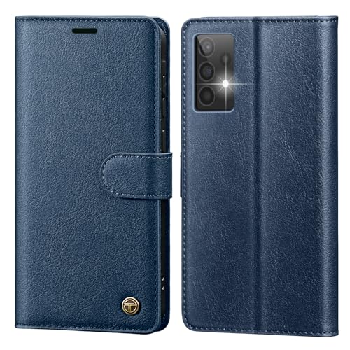 CASBST Handyhülle für Samsung Galaxy A52/A52s 4G/5G Hülle mit Panzerglas Leder Schutzhülle Klappbar mit Kartenfach Ständer Magnet Handytasche mit RFID Klapphülle für Samsung A52/A52s Blau CASBST Handyhülle für Samsung Galaxy A52/A52s 4G/5G Hülle mit Panzerglas Leder Schutzhülle Klappbar mit Kartenfach Ständer Magnet Handytasche mit RFID Klapphülle für Samsung A52/A52s Blau von CASBST