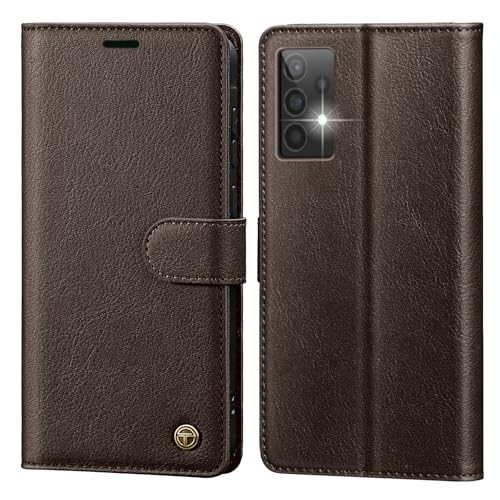 CASBST Handyhülle für Samsung Galaxy A52/A52s 4G/5G Hülle mit Panzerglas Leder Schutzhülle Klappbar mit Kartenfach Ständer Magnet Handytasche mit RFID Klapphülle für Samsung A52/A52s Braun CASBST Handyhülle für Samsung Galaxy A52/A52s 4G/5G Hülle mit Panzerglas Leder Schutzhülle Klappbar mit Kartenfach Ständer Magnet Handytasche mit RFID Klapphülle für Samsung A52/A52s Braun von CASBST