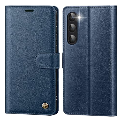 CASBST Handyhülle für Samsung Galaxy S23 Hülle mit Panzerglas Premium Leder Schutzhülle Klappbar mit Kartenfach Ständer Magnet Handytasche mit RFID Flip Case Klapphülle für Samsung S23 Blau CASBST Handyhülle für Samsung Galaxy S23 Hülle mit Panzerglas Premium Leder Schutzhülle Klappbar mit Kartenfach Ständer Magnet Handytasche mit RFID Flip Case Klapphülle für Samsung S23 Blau von CASBST