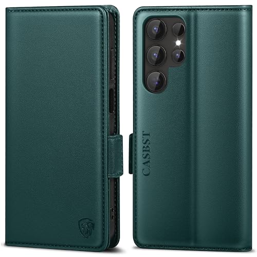 CASBST Handyhülle für Samsung Galaxy S24 Ultra Hülle Premium Leder Schutzhülle Klappbar mit Kartenfach Ständer Magnet Handytasche mit RFID Flip Case Cover Klapphülle für Samsung S24 Ultra Blaugrün CASBST Handyhülle für Samsung Galaxy S24 Ultra Hülle Premium Leder Schutzhülle Klappbar mit Kartenfach Ständer Magnet Handytasche mit RFID Flip Case Cover Klapphülle für Samsung S24 Ultra Blaugrün von CASBST