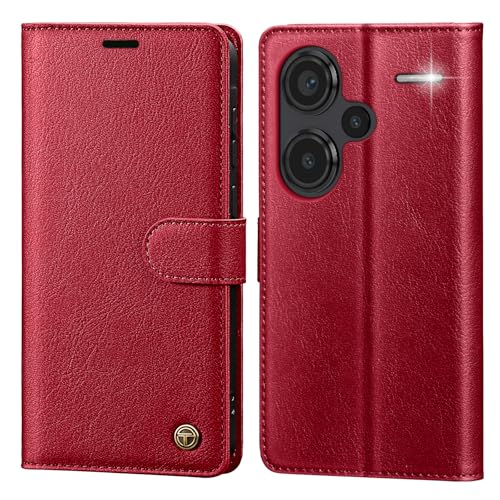 CASBST Handyhülle für Xiaomi Redmi Note 13 Pro Plus 5G Hülle Leder Schutzhülle Klappbar mit Kartenfach Ständer Magnet Handytasche mit RFID Flip Case Klapphülle für Redmi Note 13 Pro Plus 5G Rot CASBST Handyhülle für Xiaomi Redmi Note 13 Pro Plus 5G Hülle Leder Schutzhülle Klappbar mit Kartenfach Ständer Magnet Handytasche mit RFID Flip Case Klapphülle für Redmi Note 13 Pro Plus 5G Rot von CASBST