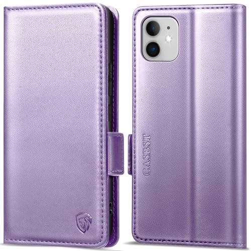 CASBST Handyhülle für iPhone 11 Hülle Premium Leder Schutzhülle Klappbar mit Kartenfach Ständer Magnet für iPhone 11 Handytasche mit RFID Kameraschutz Flip Case Klapphülle für iPhone 11 Helllila CASBST Handyhülle für iPhone 11 Hülle Premium Leder Schutzhülle Klappbar mit Kartenfach Ständer Magnet für iPhone 11 Handytasche mit RFID Kameraschutz Flip Case Klapphülle für iPhone 11 Helllila von CASBST