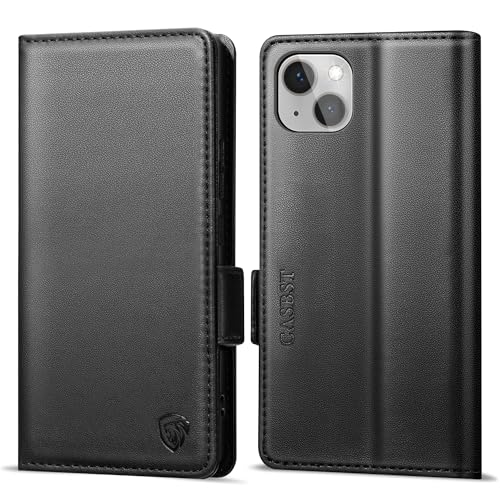 CASBST Handyhülle für iPhone 13 Hülle Premium Leder Schutzhülle Klappbar mit Kartenfach Ständer Magnet für iPhone 13 Handytasche mit RFID Kameraschutz Flip Case Klapphülle für iPhone 13 Schwarz CASBST Handyhülle für iPhone 13 Hülle Premium Leder Schutzhülle Klappbar mit Kartenfach Ständer Magnet für iPhone 13 Handytasche mit RFID Kameraschutz Flip Case Klapphülle für iPhone 13 Schwarz von CASBST