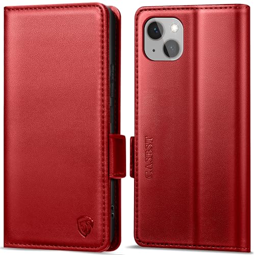 CASBST Handyhülle für iPhone 13 Hülle Premium Leder Schutzhülle Klappbar mit Kartenfach Ständer Magnet für iPhone 13 Handytasche mit RFID Kameraschutz Flip Case Klapphülle für iPhone 13 Rot CASBST Handyhülle für iPhone 13 Hülle Premium Leder Schutzhülle Klappbar mit Kartenfach Ständer Magnet für iPhone 13 Handytasche mit RFID Kameraschutz Flip Case Klapphülle für iPhone 13 Rot von CASBST