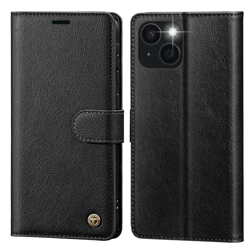 CASBST Handyhülle für iPhone 15 Hülle,Hochwertig Lederhülle Schutzhülle Klappbar mit Kartenfach Standfunktion Magnet für iPhone 15 Klapphülle Handytasche Flip Case für iPhone 15 Hülle Schwarz CASBST Handyhülle für iPhone 15 Hülle,Hochwertig Lederhülle Schutzhülle Klappbar mit Kartenfach Standfunktion Magnet für iPhone 15 Klapphülle Handytasche Flip Case für iPhone 15 Hülle Schwarz von CASBST