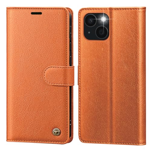 CASBST Handyhülle für iPhone 15 Hülle,Hochwertig Lederhülle Schutzhülle Klappbar mit Kartenfach Standfunktion Magnet für iPhone 15 Klapphülle Handytasche Flip Case für iPhone 15 Hülle Orange CASBST Handyhülle für iPhone 15 Hülle,Hochwertig Lederhülle Schutzhülle Klappbar mit Kartenfach Standfunktion Magnet für iPhone 15 Klapphülle Handytasche Flip Case für iPhone 15 Hülle Orange von CASBST