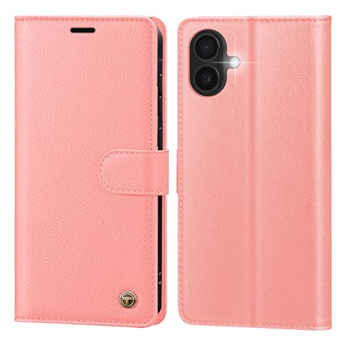 CASBST Handyhülle für iPhone 16 Hülle,Hochwertig Lederhülle Schutzhülle Klappbar mit Kartenfach Standfunktion Magnet für iPhone 16 Klapphülle Handytasche Flip Case für iPhone 16 Hülle Rosa CASBST Handyhülle für iPhone 16 Hülle,Hochwertig Lederhülle Schutzhülle Klappbar mit Kartenfach Standfunktion Magnet für iPhone 16 Klapphülle Handytasche Flip Case für iPhone 16 Hülle Rosa von CASBST
