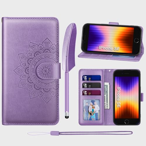 CASBST Handyhülle für iPhone 7/8/SE hülle Klapphülle für iPhone 7/8/SE hülle handyhülle mit kartenfach für iPhone 7/8/SE hülle,Lila CASBST Handyhülle für iPhone 7/8/SE hülle Klapphülle für iPhone 7/8/SE hülle handyhülle mit kartenfach für iPhone 7/8/SE hülle,Lila von CASBST