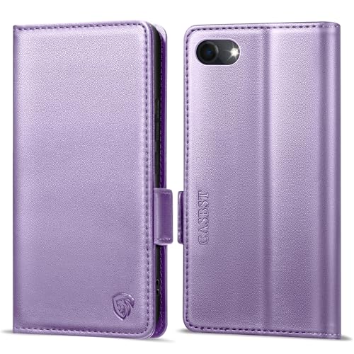 CASBST Handyhülle für iPhone 8/7/SE 2022/2020 Hülle Leder Schutzhülle Klappbar für iPhone SE 2020/2022 Flipcase mit Kartenfach Ständer Handytasche mit RFID Klapphülle für iPhone 7/8/SE Helllila CASBST Handyhülle für iPhone 8/7/SE 2022/2020 Hülle Leder Schutzhülle Klappbar für iPhone SE 2020/2022 Flipcase mit Kartenfach Ständer Handytasche mit RFID Klapphülle für iPhone 7/8/SE Helllila von CASBST