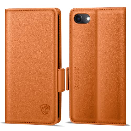 CASBST Handyhülle für iPhone 8/7/SE 2022/2020 Hülle Leder Schutzhülle Klappbar für iPhone SE 2020/2022 Flipcase mit Kartenfach Ständer Handytasche mit RFID Klapphülle für iPhone 7/8/SE Orange CASBST Handyhülle für iPhone 8/7/SE 2022/2020 Hülle Leder Schutzhülle Klappbar für iPhone SE 2020/2022 Flipcase mit Kartenfach Ständer Handytasche mit RFID Klapphülle für iPhone 7/8/SE Orange von CASBST