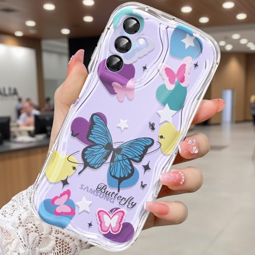 CASBST Schutzhülle für Samsung Galaxy A14 5G, hübscher Schmetterlings-Druck, dreidimensionale Wellen, transparente Schutzhülle für Mädchen und Frauen, weiche, vollständige Verpackung CASBST Schutzhülle für Samsung Galaxy A14 5G, hübscher Schmetterlings-Druck, dreidimensionale Wellen, transparente Schutzhülle für Mädchen und Frauen, weiche, vollständige Verpackung von CASBST