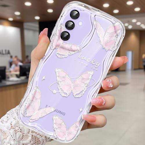 CASBST Schutzhülle für Samsung Galaxy A16 5G, hübscher Schmetterlingsdruck, dreidimensionale Wellen, transparente Schutzhülle für Mädchen und Frauen, weiche Vollverpackung, Anti-Fall-Schutzhülle für CASBST Schutzhülle für Samsung Galaxy A16 5G, hübscher Schmetterlingsdruck, dreidimensionale Wellen, transparente Schutzhülle für Mädchen und Frauen, weiche Vollverpackung, Anti-Fall-Schutzhülle für von CASBST
