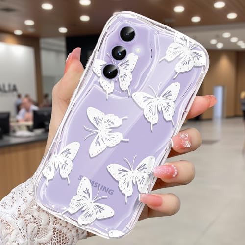 CASBST Schutzhülle für Samsung Galaxy A54 5G, hübscher Schmetterlingsdruck, dreidimensionale Wellen, transparente Schutzhülle für Mädchen und Frauen, weiche Vollverpackung, Anti-Fallschutz, für Galaxy CASBST Schutzhülle für Samsung Galaxy A54 5G, hübscher Schmetterlingsdruck, dreidimensionale Wellen, transparente Schutzhülle für Mädchen und Frauen, weiche Vollverpackung, Anti-Fallschutz, für Galaxy von CASBST