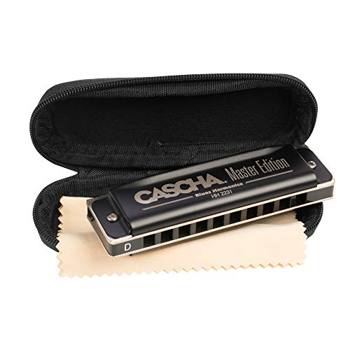 CASCHA Master Edition Blues Harmonica, hochwertige Mundharmonika in D-Dur mit Soft Case und Pflegetuch, Blues Organ CASCHA Master Edition Blues Harmonica, hochwertige Mundharmonika in D-Dur mit Soft Case und Pflegetuch, Blues Organ von CASCHA
