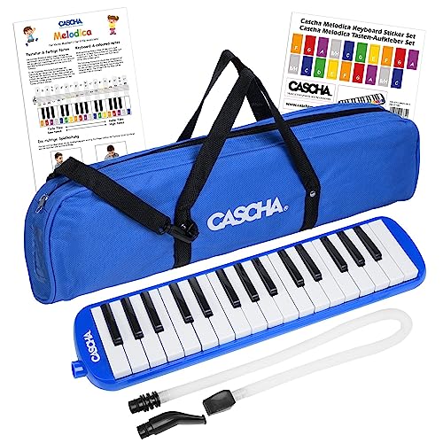 Cascha Melodica für Kinder und Erwachsene I Melodica 32 Tasten inklusive Tragetasche I Vielseitiger Spielspaß für Kinder robustes Mundklavier um Melodica lernen I Blasinstrument inkl. Mundstück von CASCHA