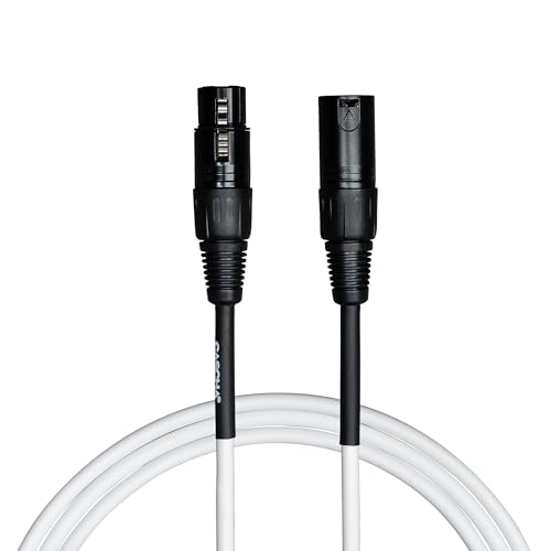Cascha Standard Line Microphone Cable (XLR), White, 9m von CASCHA