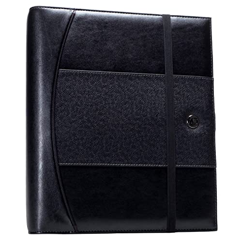 Case-it LL-PRO-243 Padfolio mit Reißverschluss und abnehmbarem 3-Ringbuch, 2,5 cm (1 Zoll), Schwarz von Case it