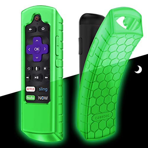 CaseBot Schutzhülle für Roku Voice, Roku Express HD / 4K+, Ultra LT Enhanced Voice, Express 3930, Premiere + 3921, Streaming-Stick + Fernbedienung, Honigwaben, rutschfest, stoßfest, Silikonhülle, von CASEBOT