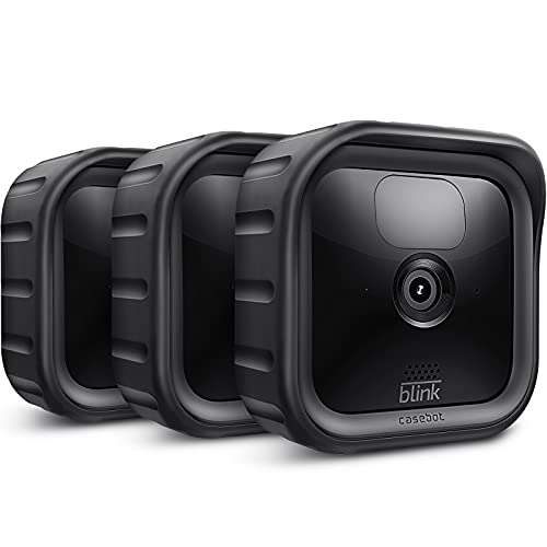 CaseBot Silikon Hülle für Blink Outdoor/Blink Indoor Kamera - (3er Set) weiche Leichte Dünne Kratzfeste Silikon Abdeckungen Skins Schutzhülle für Neue Blink Sicherheitskamera 2020, Schwarz von CASEBOT