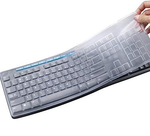 CASEDAO Ultradünne, transparente Tastaturabdeckung, kompatibel mit Logitech K200 K260 K270 MK200 MK260 MK270 MK295 Tastatur, staubabweisend, wasserdichte Tastaturschutzabdeckung (transparent) von CASEDAO