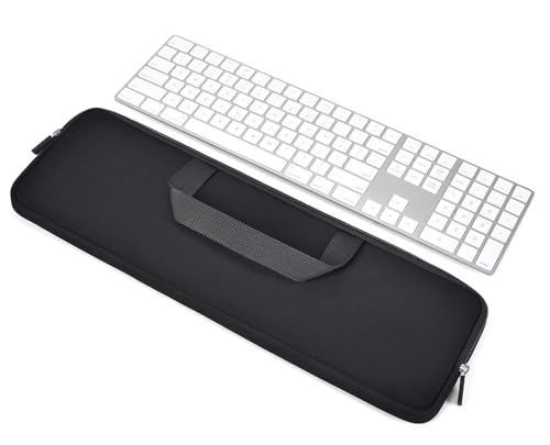 Neopren-Schutzhülle für 2021 Apple iMac 61 cm (24 Zoll) Magic Keyboard mit Touch-ID und Zifferntastatur Modell A2520 und Magic Keyboard MQ052LL/A A1843, Magic Keyboard Schutztasche, Schwarz von CASEDAO