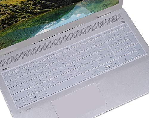 Tastatur-Abdeckung für HP Envy x360 2-in-1 15,6 Zoll Laptop/HP Pavilion Serie/15,6 15-DW/DY/CB/CC/CD/BW/BS Serie, 17,3 17 17-AE 17-BS 17-BW Serie Tastatur-Schutzfolie, transparent von CASEDAO