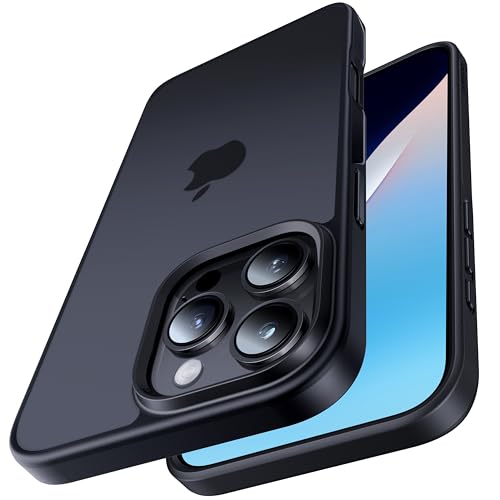 CASEKOO Matt Power für iPhone 16 Pro Max Hülle [TOP Militärschutz] Stoßfeste Kratzfeste Schutzhülle (Anti-Fingerabdruck) Dünne Griffige Mattierte Handyhülle iPhone 16 Pro Max Case Slim, Edel Schwarz von CASEKOO