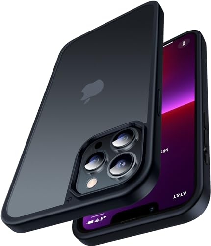 CASEKOO 2025 Neu für iPhone 13 Pro Max Hülle [Unzerstörbarer Militärschutz] (Stoßfeste Kratzfeste Anti-Fingerabdruck) Schutzhülle, Matt Power Handyhülle für iPhone 13 Pro Max Case - 6,7'' / Schwarz von CASEKOO