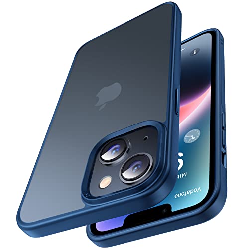 CASEKOO 2025 Neu für iPhone 14/13 Hülle [Unzerstörbarer Militärschutz] (Stoßfeste Kratzfeste Anti-Fingerabdruck) Schutzhülle, Matt Power Handyhülle für iPhone 14/13 Case - 6,1'' / Blau von CASEKOO