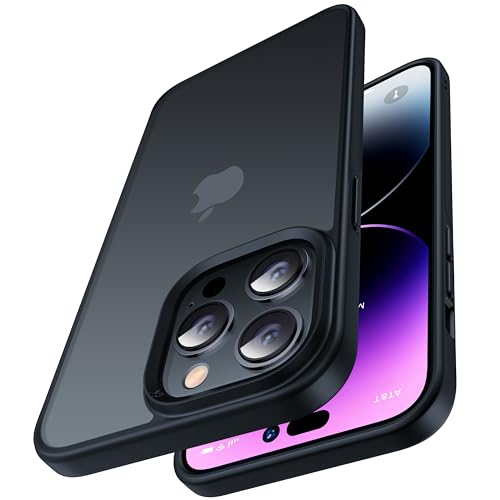 CASEKOO 2025 Neu für iPhone 14 Pro Max Hülle [Unzerstörbarer Militärschutz] (Stoßfeste Kratzfeste Anti-Fingerabdruck) Schutzhülle, Matt Power Handyhülle für iPhone 14 Pro Max Case - 6,7'' / Schwarz von CASEKOO